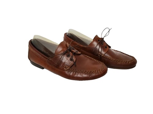 Vintage Santoni‎ Vero Cuoio Men\'s Leather Loafers Size 7 Brown Vero Cuoio Men main image 3