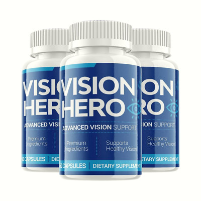 3-Pack Vision Hero Pills- Vision Hero For Eye and Vision Health - 180 Capsules