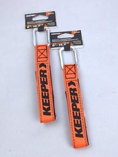 2pk 6" KEEPER Wrap-It-Up CARABINER STRAP, Orange w/ Reflective Markers, 05268