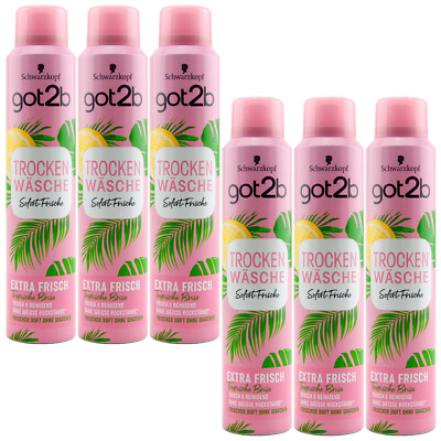 got2b TROCKEN WÄSCHE 6 x 200ml Extra Frisch - Tropische Brise - ohne Rückstände