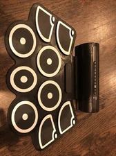 9 Pads Electric Drum Set Roll Up Practice Pad 2 Stereo Speakers USB & MP3 Port