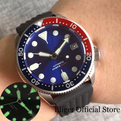 20ATM Waterproof 37mm Japan NH35A Automatic Watch For Men Sapphire 120 Clicks