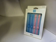NEW 2 BLUE & 2 PINK Original Authentic OEM Nintendo Wii Remote Wrist Straps C6