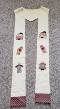 CLERGY OFFICIANT STOLE VESTMENT HAND MADE WHIMSICAL SYMBOLISM