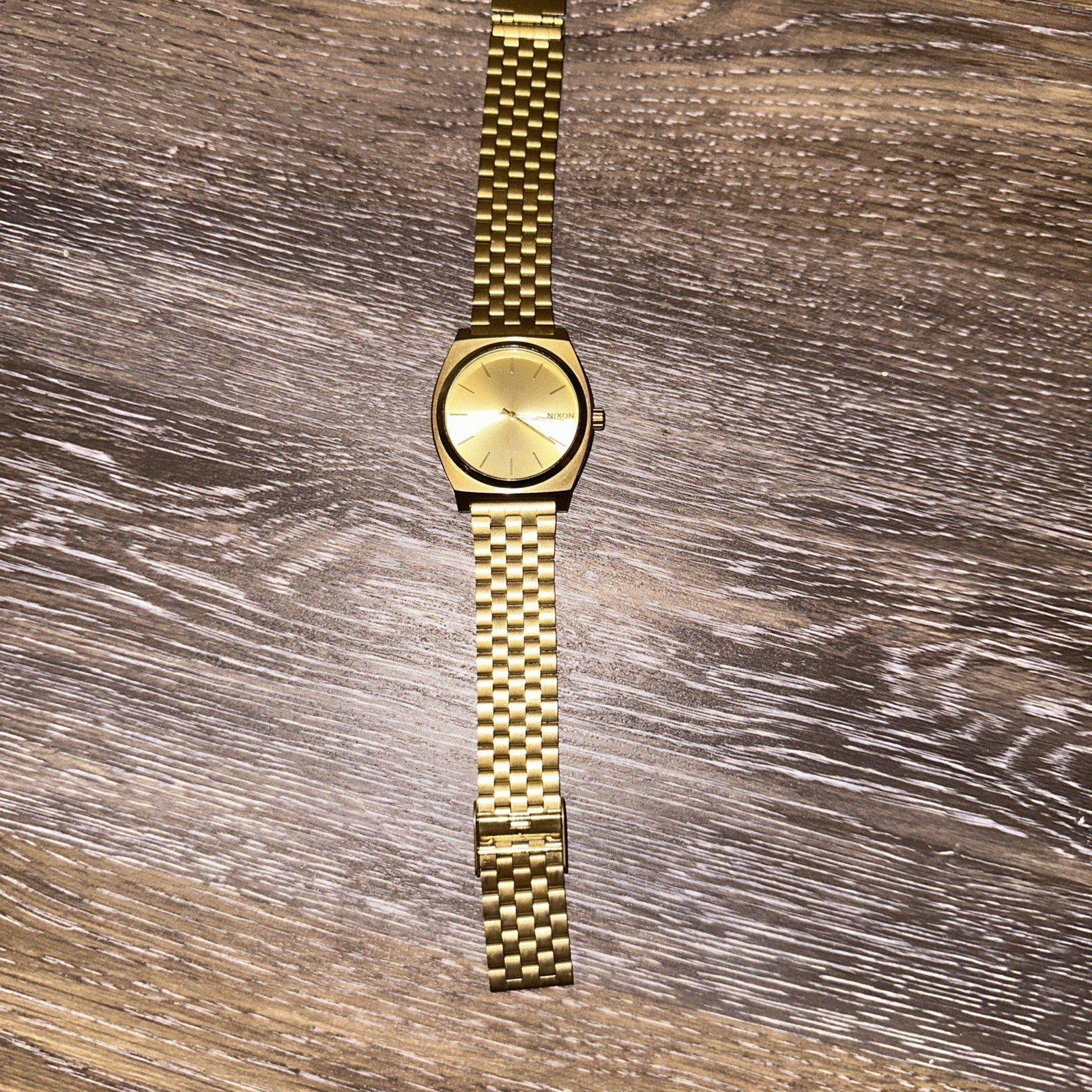 Nixon Minimal The Time Teller Gold Tone 100M Men's Stainless Quartz Watch