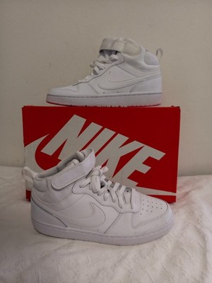 Nike Court Borough Mid 2 GS Triple White Größe US 6,5Y EUR 39 CD7782-100