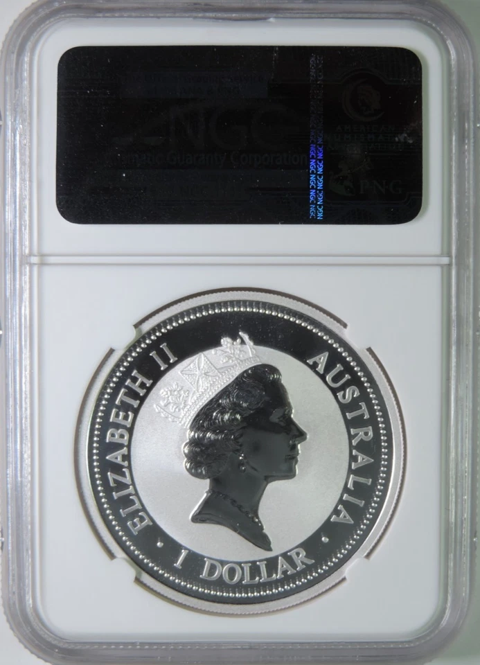 1994 Australia Kookaburra 1oz .999 Silver $1 Coin NGC MS70 - Image 2 of 4