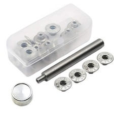 20 Pieces Jeans Button Tack Buttons Snap Fastener Press Studs Metal Style 1