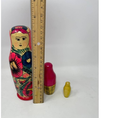 Auténtica Matryoshka Rusa / Matroshka - Muñecas de madera pintadas a mano - Imagen 6 de 8