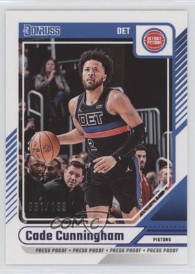 2024-25 Panini Donruss Press Proof Purple 81/199 Cade Cunningham #174 02v3