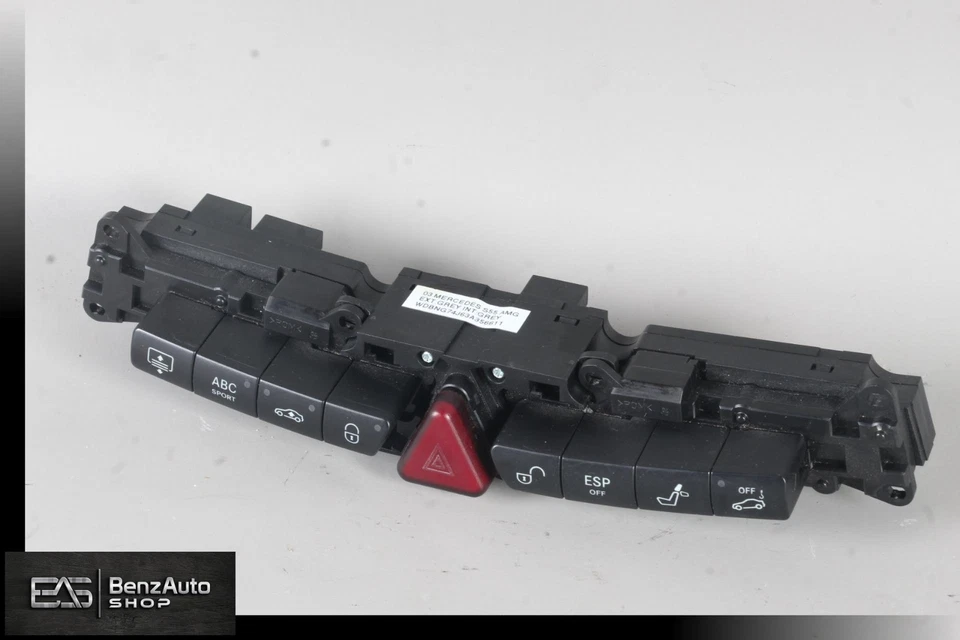 03-06 Interruptor de control del tablero central Mercedes W220 S55 AMG S500 2208216558 OEM Foto 2 de 4