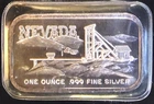 Silvertowne Mint Nevada Mine Comstock Sealed Bullion-0.999 Silver 1 Oz Art Bar