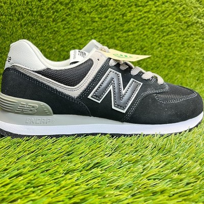 New Balance 574 Classic Mens Size 8 Black Gray Athletic Running Shoes Sneakers