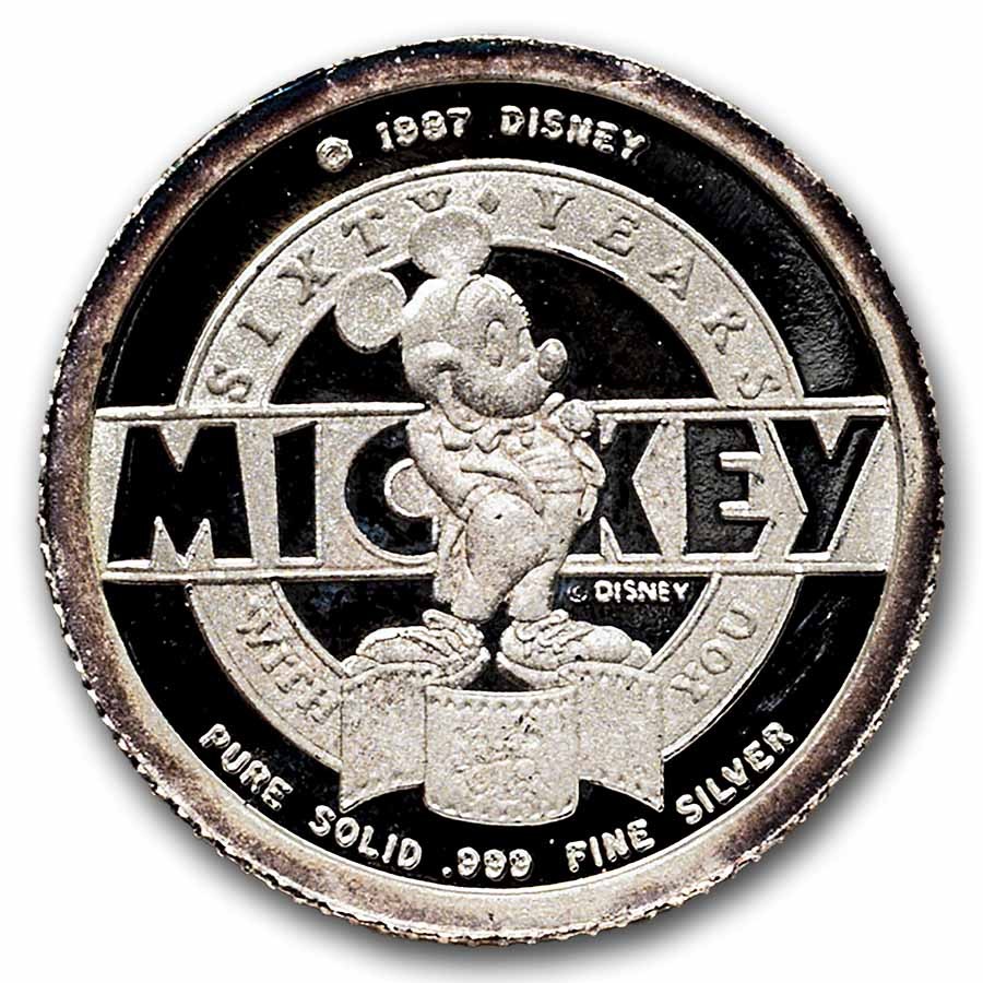 1/10 oz Silver Round - 1987 Mickey 60 Years With You (Rarities) | eBay