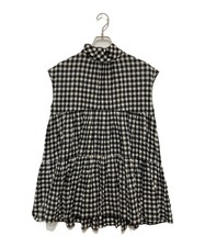 Blusa BEARDSLEY Cuadros Guinga en Niveles GRATIS Negra x Blanca Ext+++