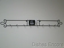 Tripar Augusta Horizontal Black Display Rack for Four 6 1/2" - 8 1/4" Plates 45"