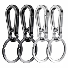 4/8Pcs Carabiner Clip Metal Keychain Carabiner Shape Key Ring Keyring Key Holder