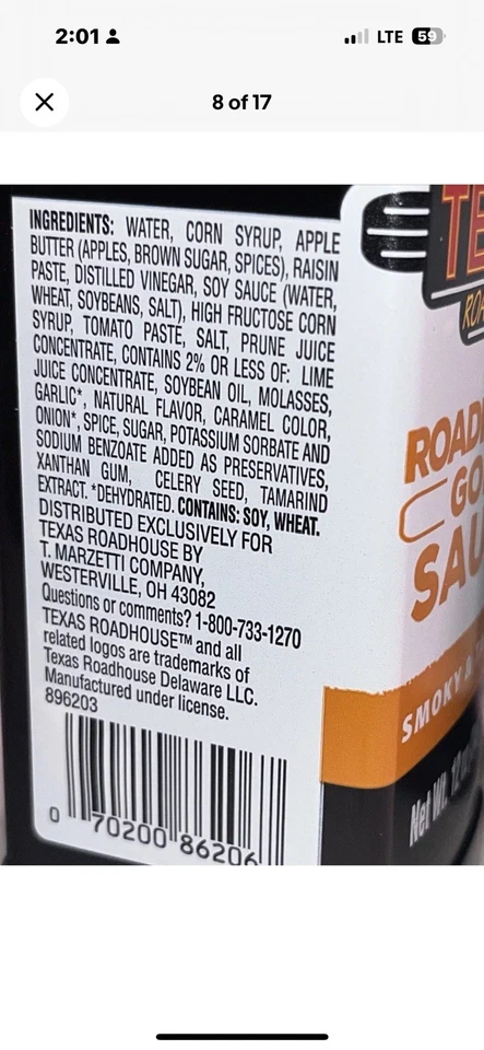 (2) Texas Roadhouse Smoky And Tangy 12 Oz Sauces - Image 4 of 4