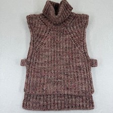 Isabel Marant Etoile Meggy Mauve Pink Alpaca Wool Turtleneck Vest Size 40