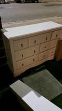 White Solid Wood Chest of Drawers