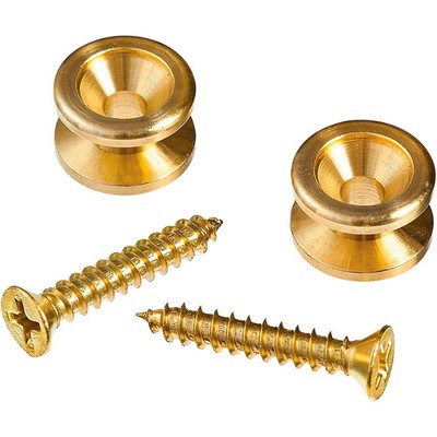 D'Addario Planet Waves Metal Guitar Strap Buttons Brass