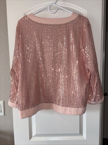 Grace Karin Damen festliches Kleid für die Brautmutter mit Jacke rosegold Gr.18 - Bild 9 von 15
