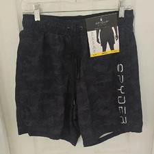 Spyder Dark Patterned Swim Shorts 30 UPF Quick Dry Breathable SMALL NWT