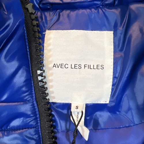 Avec Les Filles Shiny Nylon Puffer Vest Blue Women's Small New With Tags - Picture 4 of 12