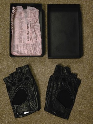 Neu Rapha Echtleder GT Fahrradhandschuhe OVP mit Verpackung schwarz groß