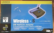 Linksys Wireless-B USB Network Adapter   WUSB11 - 2.4GHz 802.11b Complete