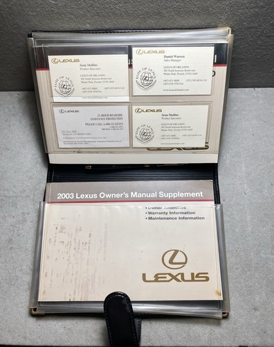 2003 Lexus ES300 Owners Manual Set With Leather Case - Picture 3 of 4