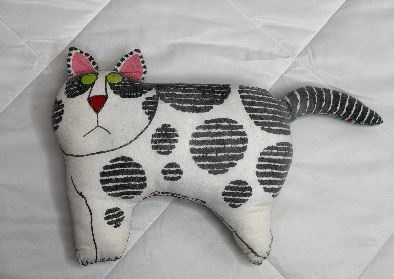 Vintage Kilban-ish Stuffed Cat Pillow 1976Home Decor Throw Pillow Rare Berrini