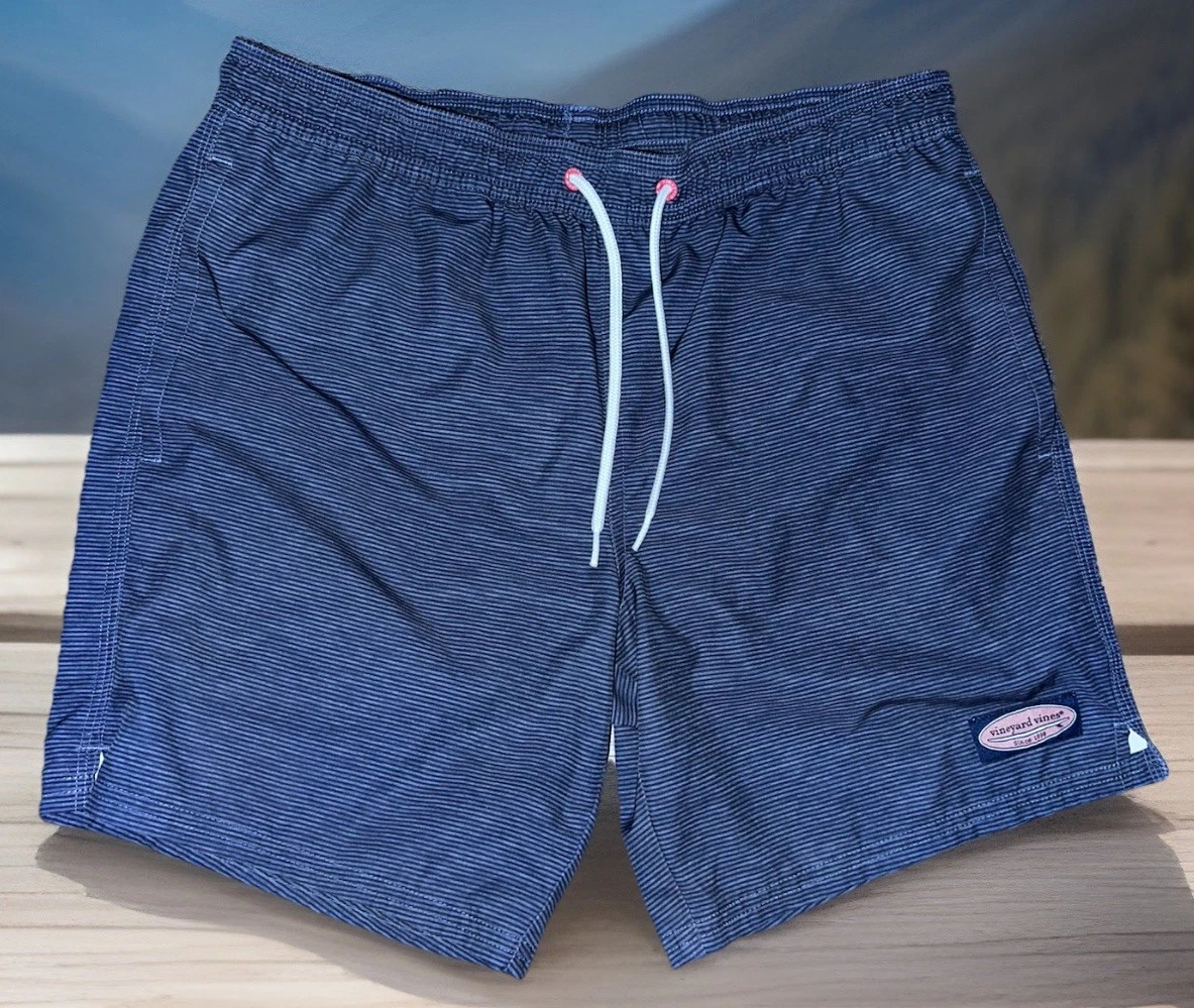 Neuf Vineyard Vines Fairway Short à Carreaux Pied-de-Poule Imprimé Bleu