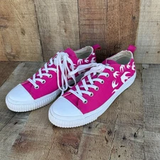 MCQ By Alexander McQueen Swallow Sneakers Women's Acid Pink Size 40 Bird Print