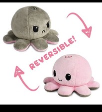 TeeTurtle The Original Reversible Octopus Plushie Gray/Pink NEW IN PACKAGING