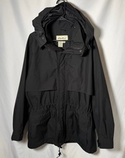 Eddie Bauer Gore-Tex Hooded Rain Jacket Parka Black Men  s L Waterproof Outdoor