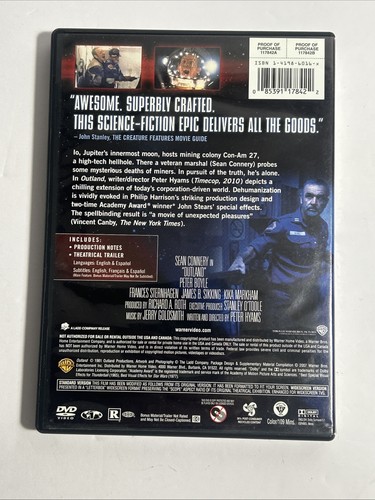 Outland (DVD, 1981) Sean Connery, Peter Boyle, Frances Sternhagen, J B. Sikking - Picture 2 of 5