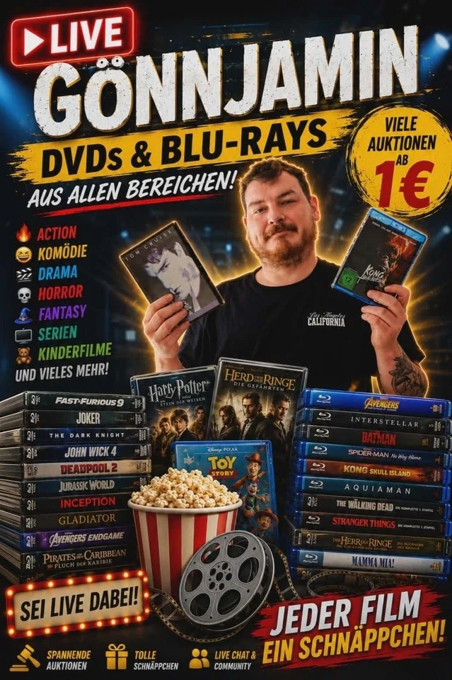 Filme , Filme , Filme , DVDs und Blu-rays , ab 1 Euro :)