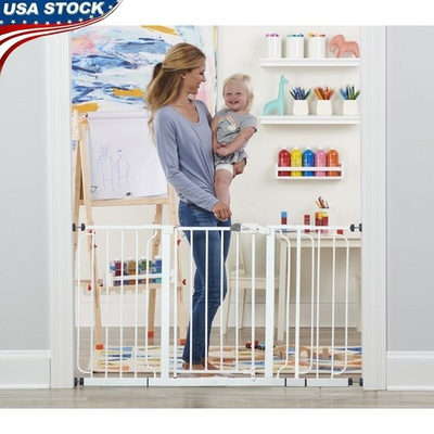 #ad Extra Wide Baby Safety Gate Adjustable Walk Through Pressure Mount 30quot; Durable $92.15