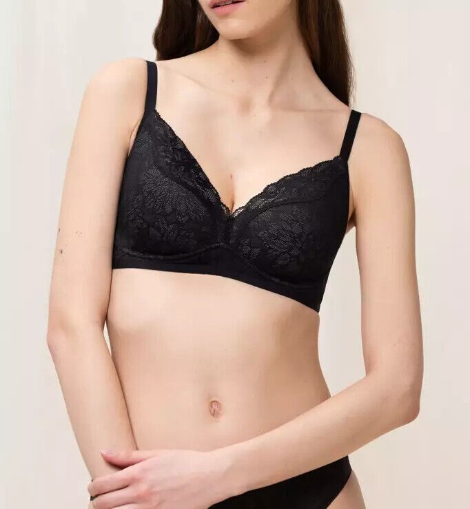 Triumph Fit Smart Bra P01 Non Wired Bra Black Size 4