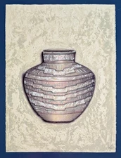 ⭕️ LUIS MAZORRA "WESTERN JAR NO.2" EMBOSSED SIGNED ETCHING 1987 11/125