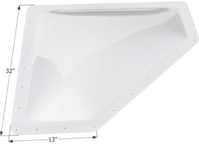 Icon 01869 NSL2810 Neo Angle RV Skylight 28'' x 10'' - Translucent White