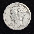 1944 Mercury Dime 90% Silver Pre-1965 Circulated Condition US Coin 17-4