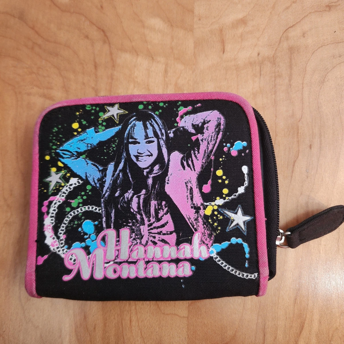 Sac à main vintage Hannah Montana Miley Cyrus bleu denim et argent vintage