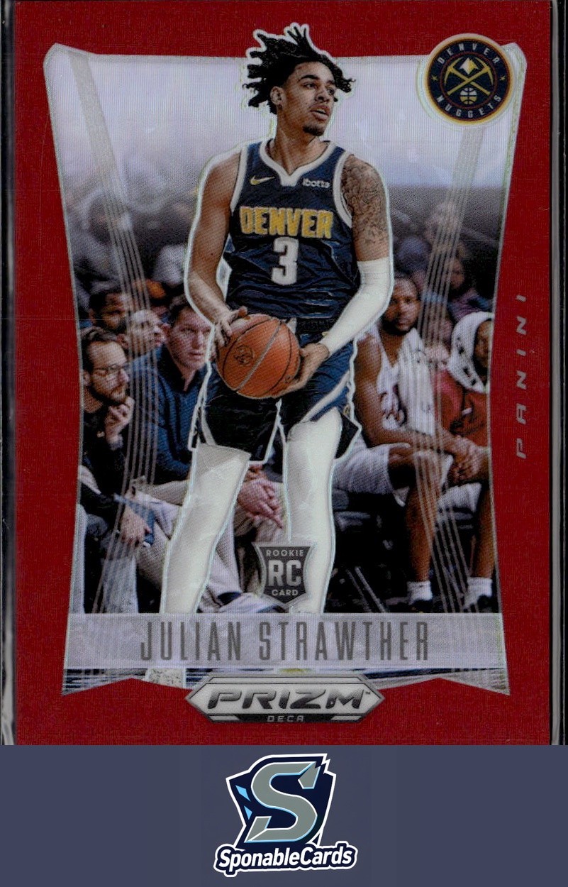 2023-24 Panini Prizm Deca #298 Julian Strawther Prizms Red #/199