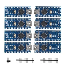 8Pcs Nano V3.0 ATmega328P CH340 Microcontroller Board Compatible with Arduino