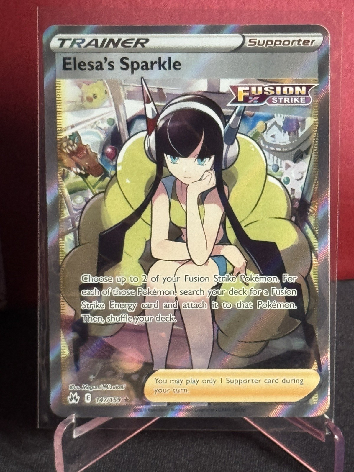 Elesa's Sparkle (Full Art) 147/159 Crown Zenith Ultra Rare Holofoil NM
