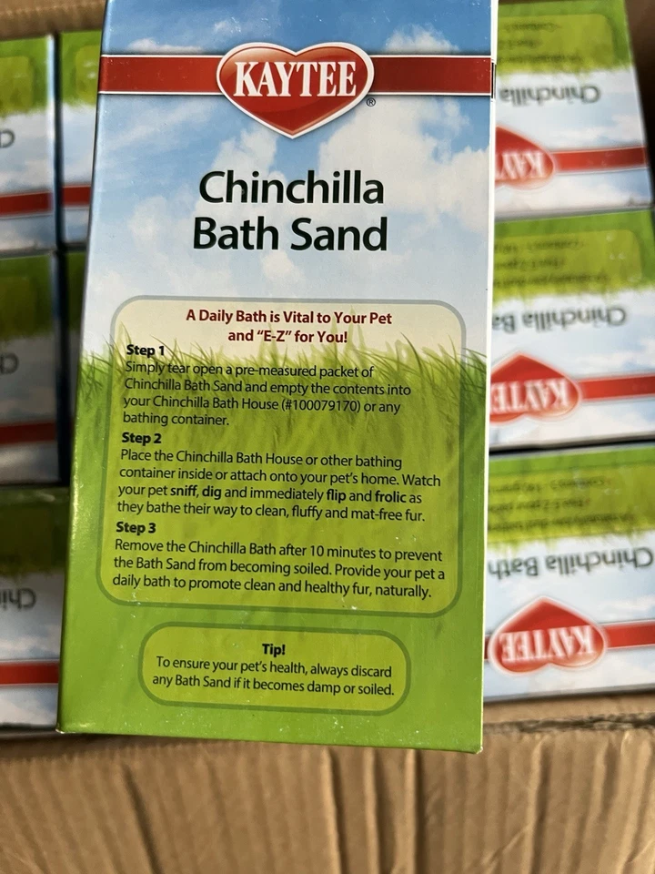 Kaytee Chinchilla沐浴砂。 全箱,12 5 包 — 第 3/4 张图片