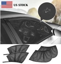 4× Car Side Window Sun Shade Cover Visor Mesh Shield UV Block Screen For SUV USA