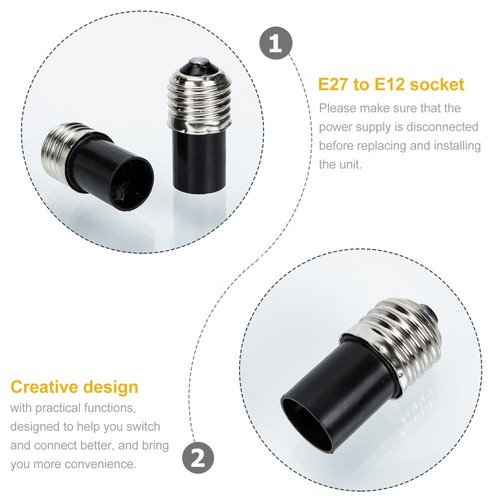 6PCS Light Socket Adapters E27 to Socket Converter E27 to Lamp Base New - Picture 7 of 12